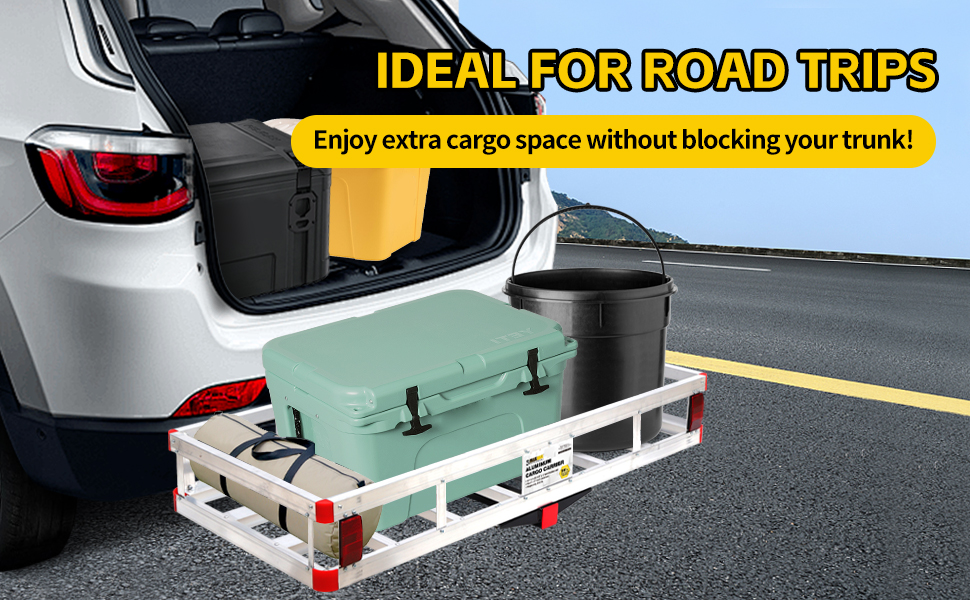 MaxxHaul 70108 Aluminum Cargo Carrier Ideal for Road Trips