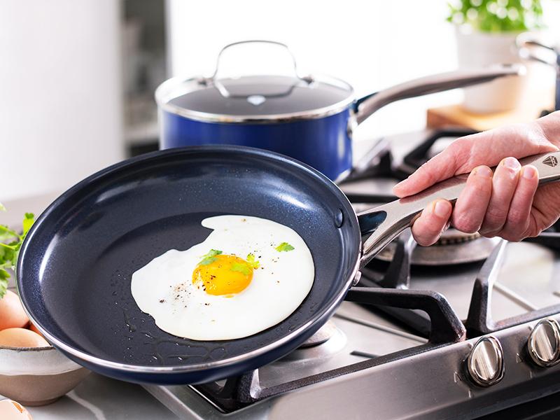 Blue Diamond, Ceramic Nonstick cookware, frying pan, cookware set, toxin free, durable, tough, pfas