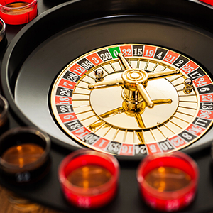 Drinking Game Glass Roulette - Drinking Game Set, Casino Style Drinking Game