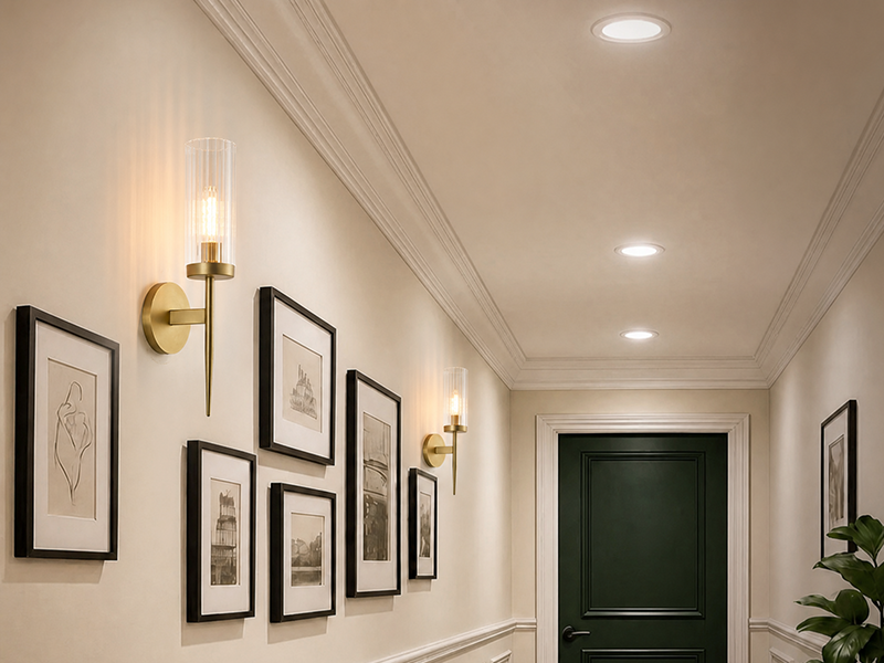 Modern Brushed Brass Wall Sconce