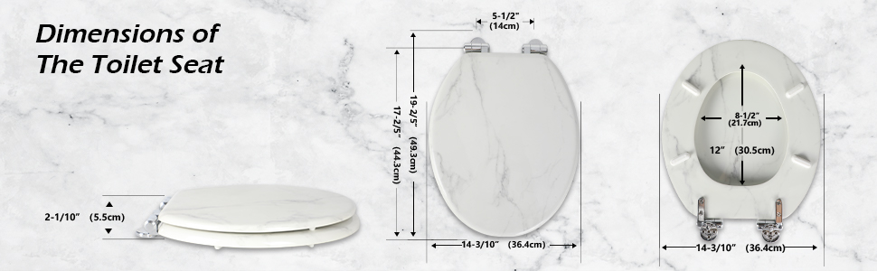 Marble Toilet Seat Elongated