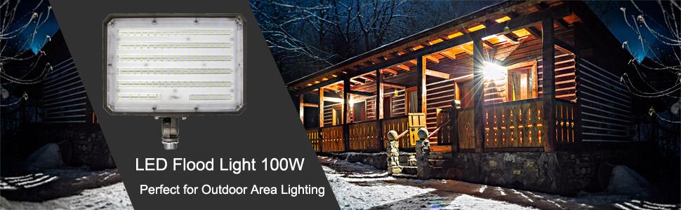 Dakason LED flood light with dusk to dawn photocell