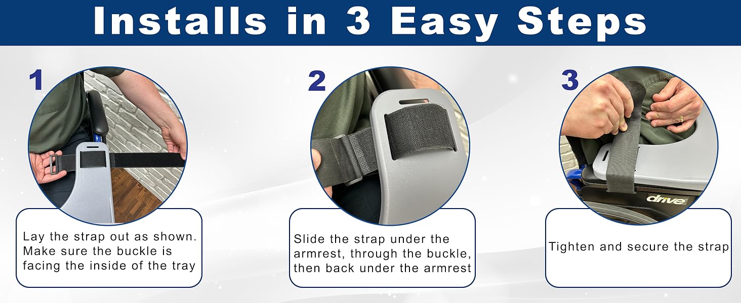 Installs in 3 simple steps with hook and loop fasteners for ease of use