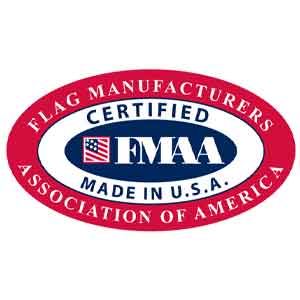 Flag Manufacturers Association of America certified Made in U.S.A. seal