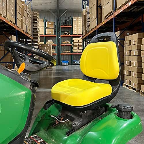 E-AM136044 Deluxe Yellow Seat for John Deere X530, X520 (s/n 020001>), X500 (s/n 020001>), X360, X340, X324, X320, X300R, X304, X300, X305R, X310