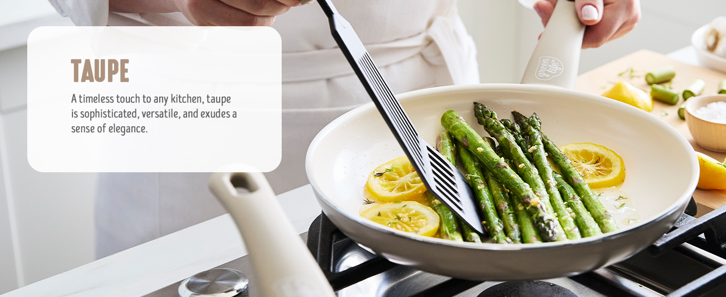 GreenLife, Ceramic Nonstick, PFAS-Free, Non-Toxic, Cookware, Frypans, Soft Grip