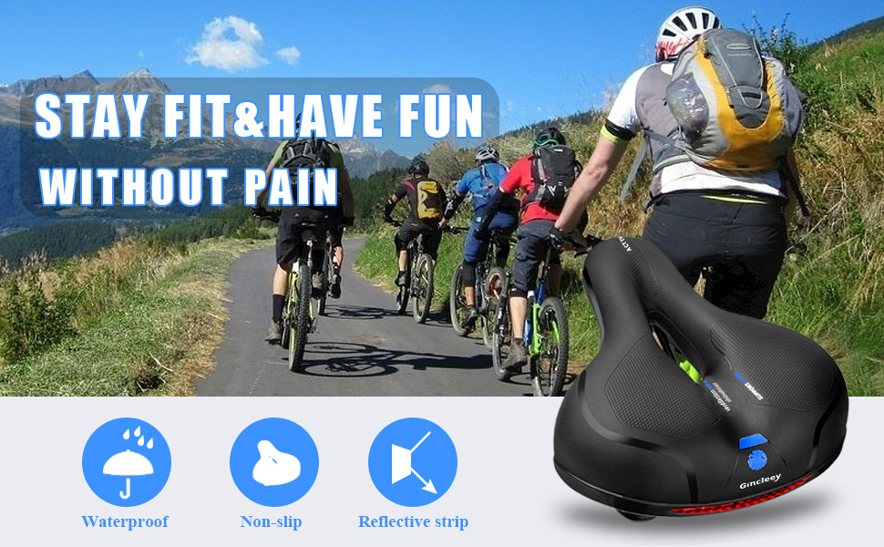 Wide bicycle seats men women comfortable