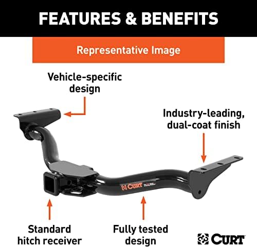 CURT 13323 Class 3 Trailer Hitch, 2-Inch Receiver