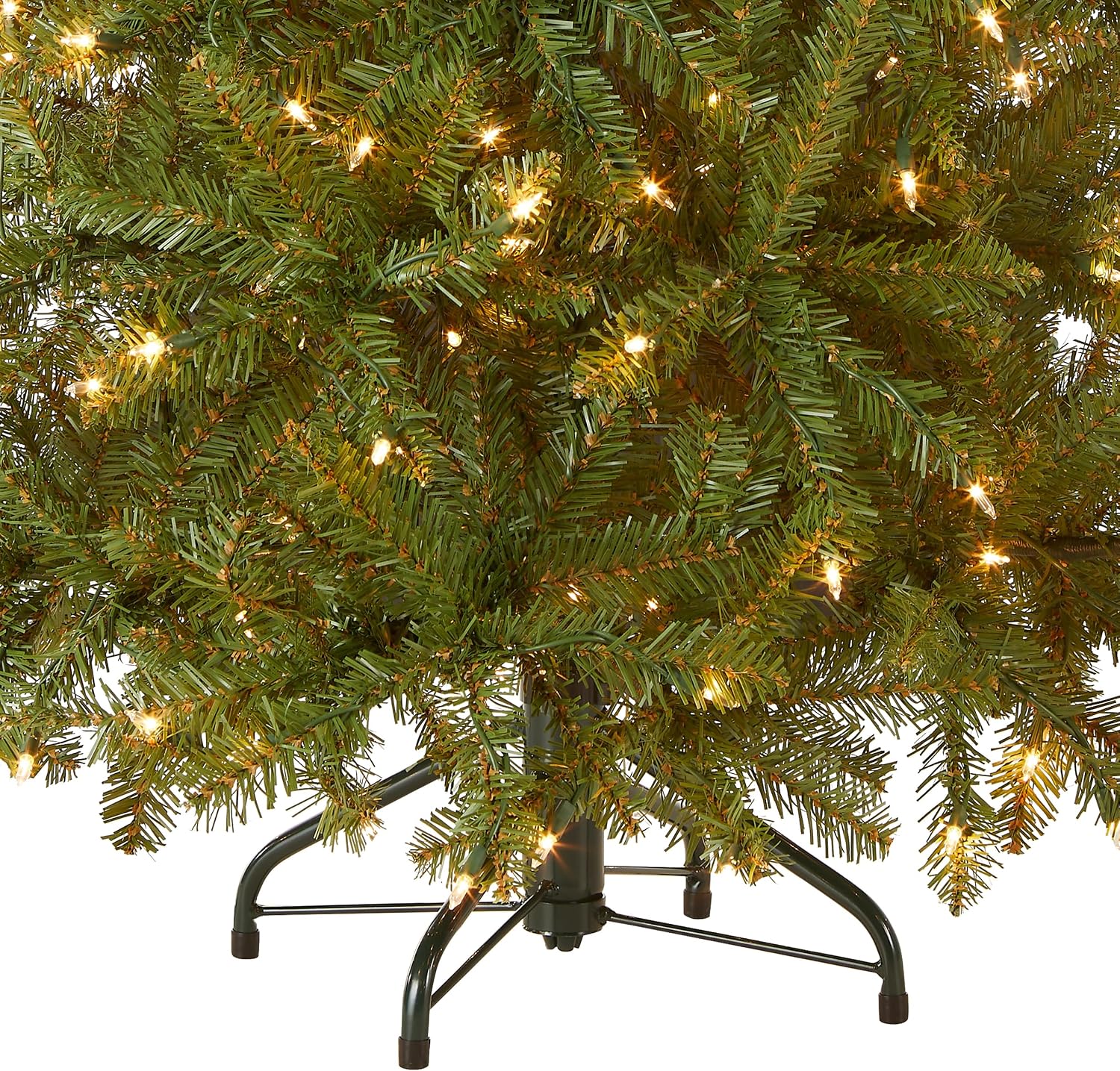 National Tree Company 7ft Pre-Lit Dunhill Fir Artificial Christmas Tree | 700 Clear Lights, 2,144 Tips, Includes Stand, Green