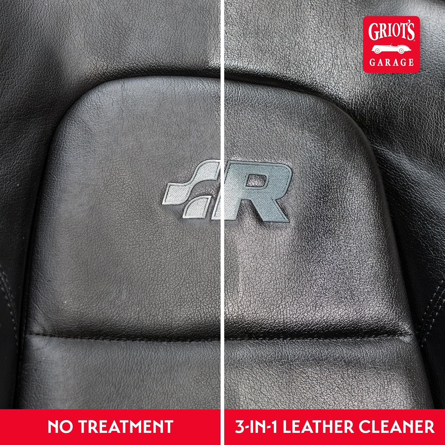 Griot's Garage Leather 3-in-1, Leather Cleaner and Conditioner for Car Leather Seat Upholstery, Sofa, Jacket, Shoes, and More, Cleans, Conditions