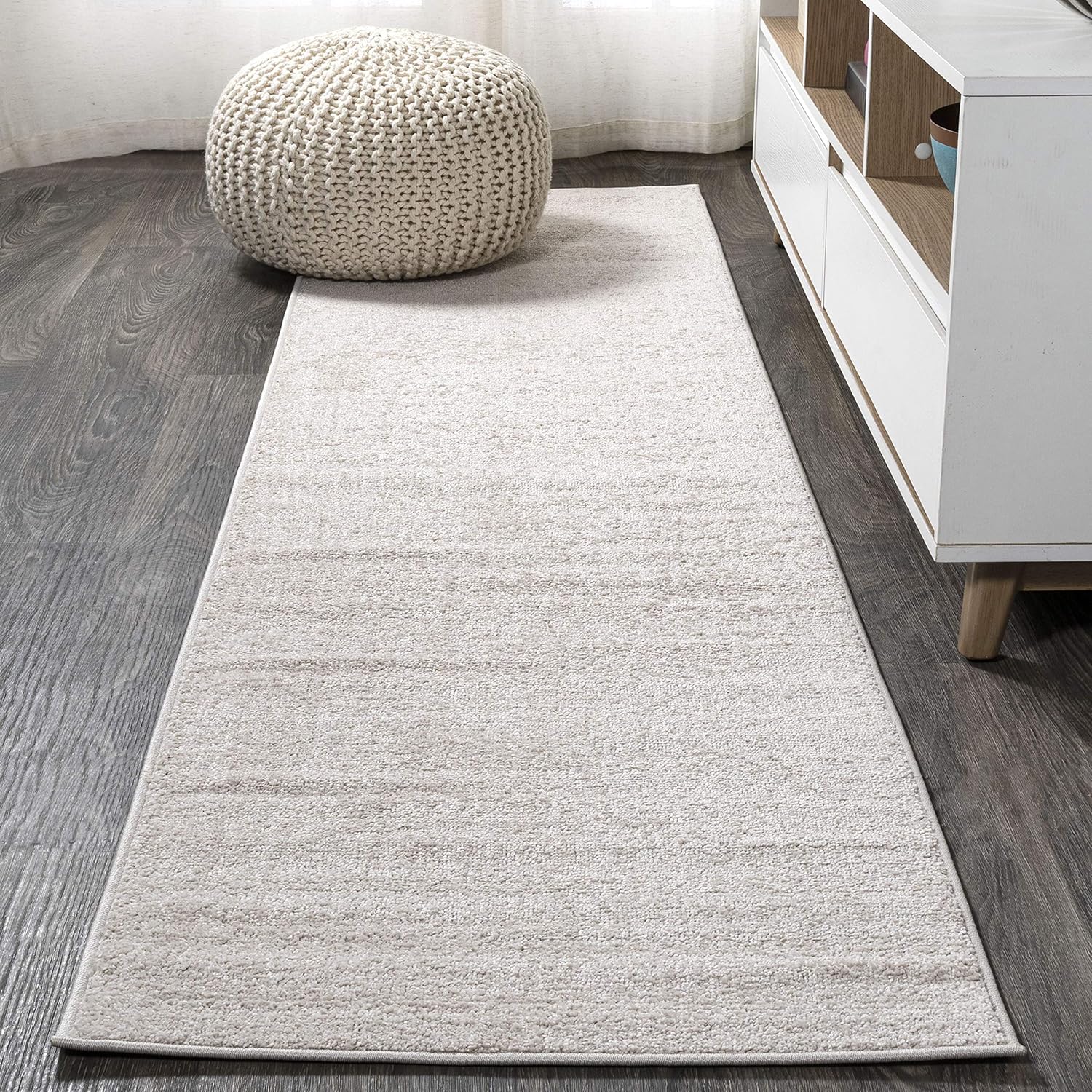 JONATHAN Y Haze Solid Low-Pile Brown Indoor Area Rug 8x10, Coastal, Bohemian, Minimalist, Classic, Easy-Cleaning for Living Room, Bedroom, Kitchen