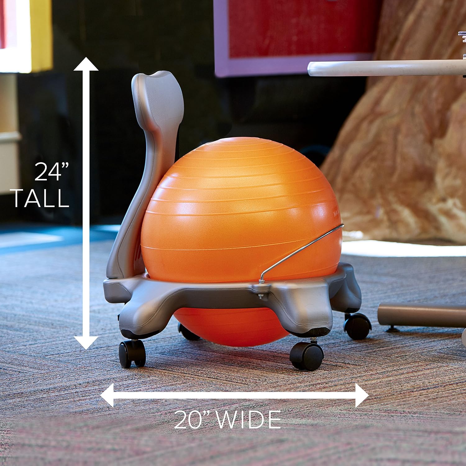 Gaiam Ultimate Balance Ball Chair, Swivel Base, Home & Office