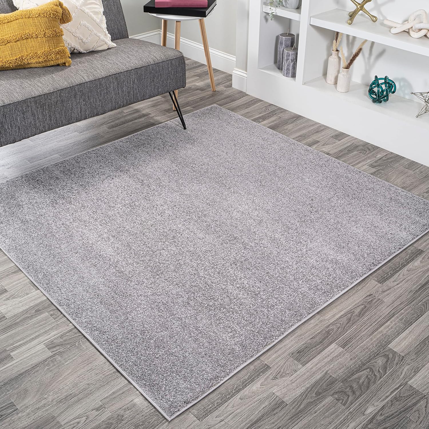 JONATHAN Y Haze Solid Low-Pile Brown Indoor Area Rug 8x10, Coastal, Bohemian, Minimalist, Classic, Easy-Cleaning for Living Room, Bedroom, Kitchen