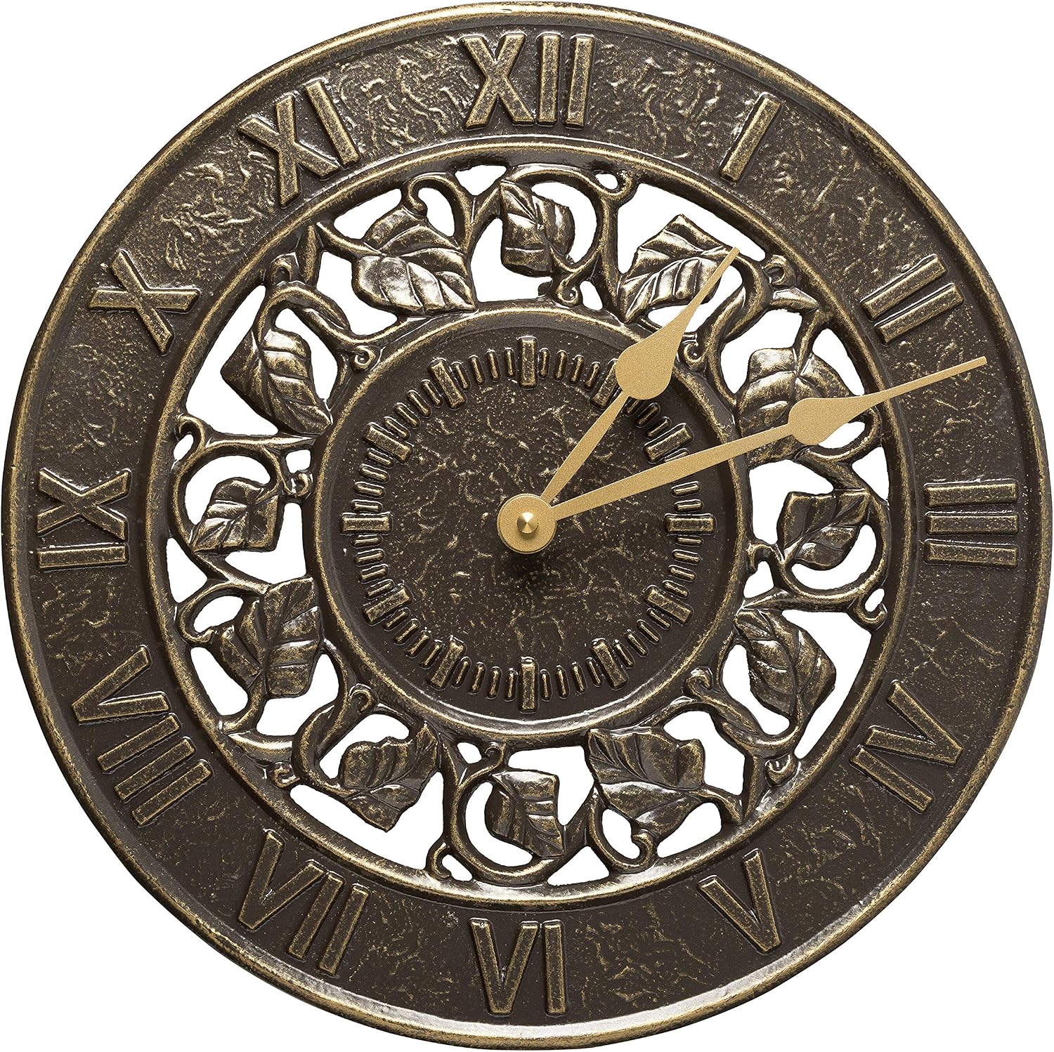 Whitehall Products Ivy Silhouette Clock, French Bronze