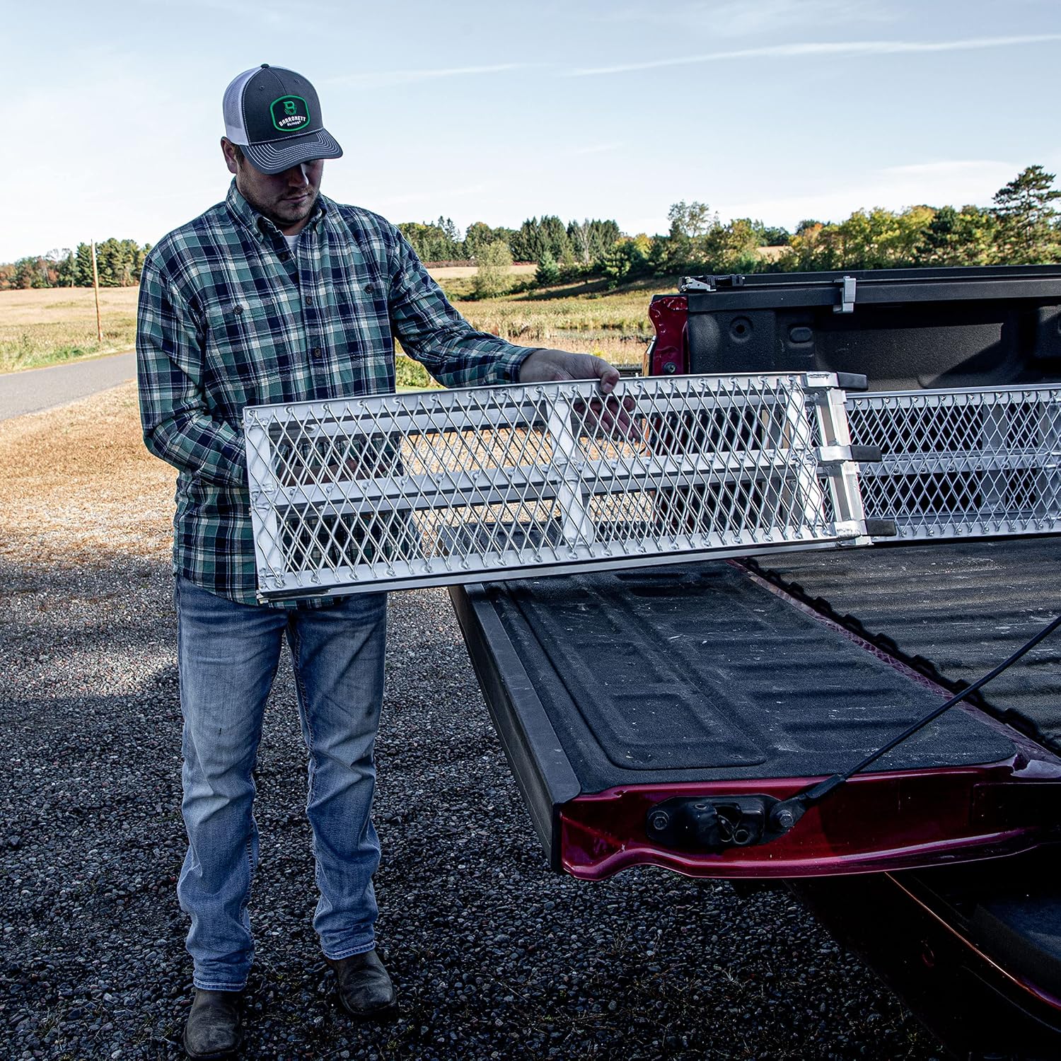 Single Folding XL Aluminum Truck, UTV/ATV, Motorcycle Loading Arch Ramp, 750lb Capacity