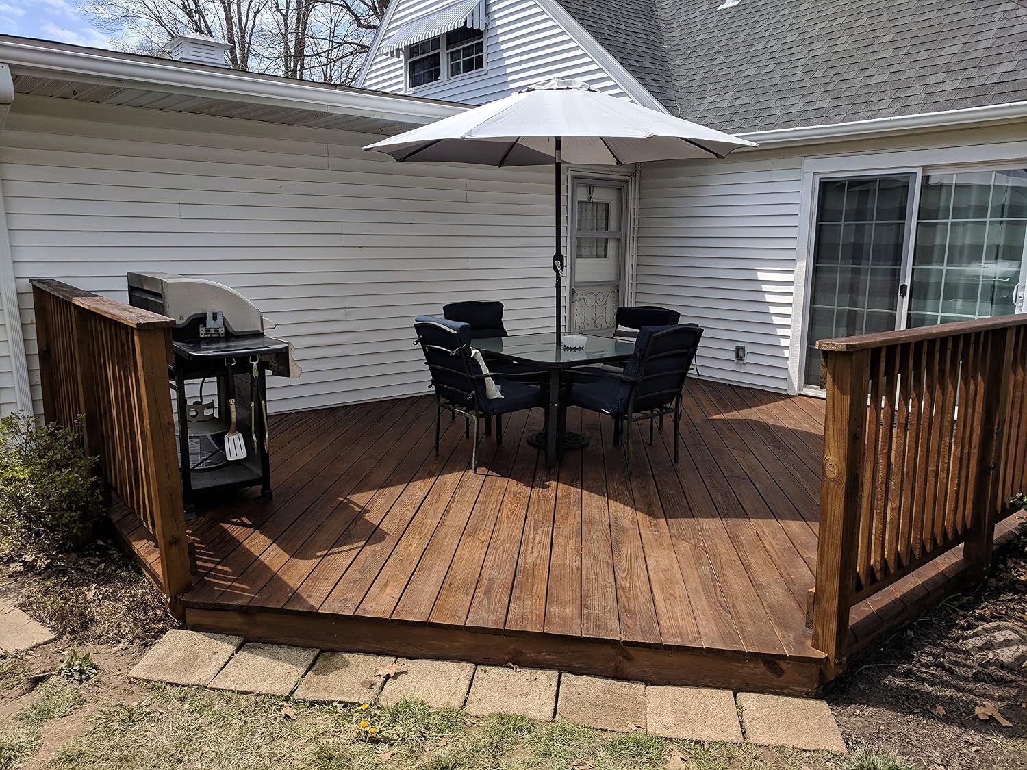 #1 Deck Premium Wood Stain - Semi-Transparent, Water Based, Sealer in One - 1 Gallon