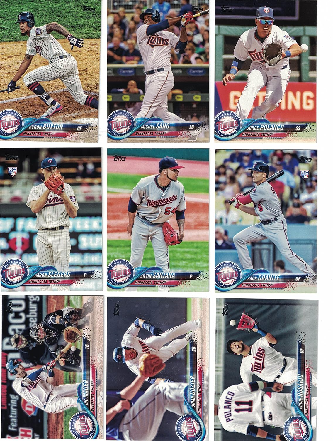 Minnesota Twins/Complete 2020 Topps Twins Baseball Team Set! (28 Cards Series 1 and 2) Plus The 2019