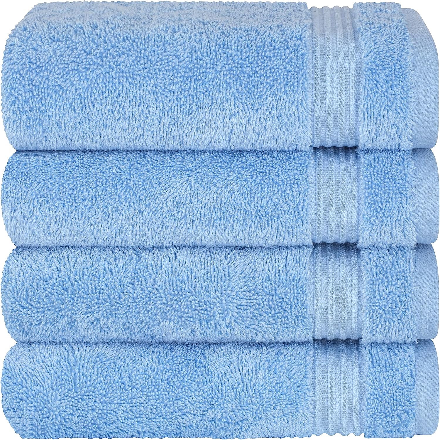 Cotton Paradise Towel Set of 6, 2 Bath Towels, 2 Hand Towels and 2 Washcloths Towels for Bathroom Sets, Smoke Gray