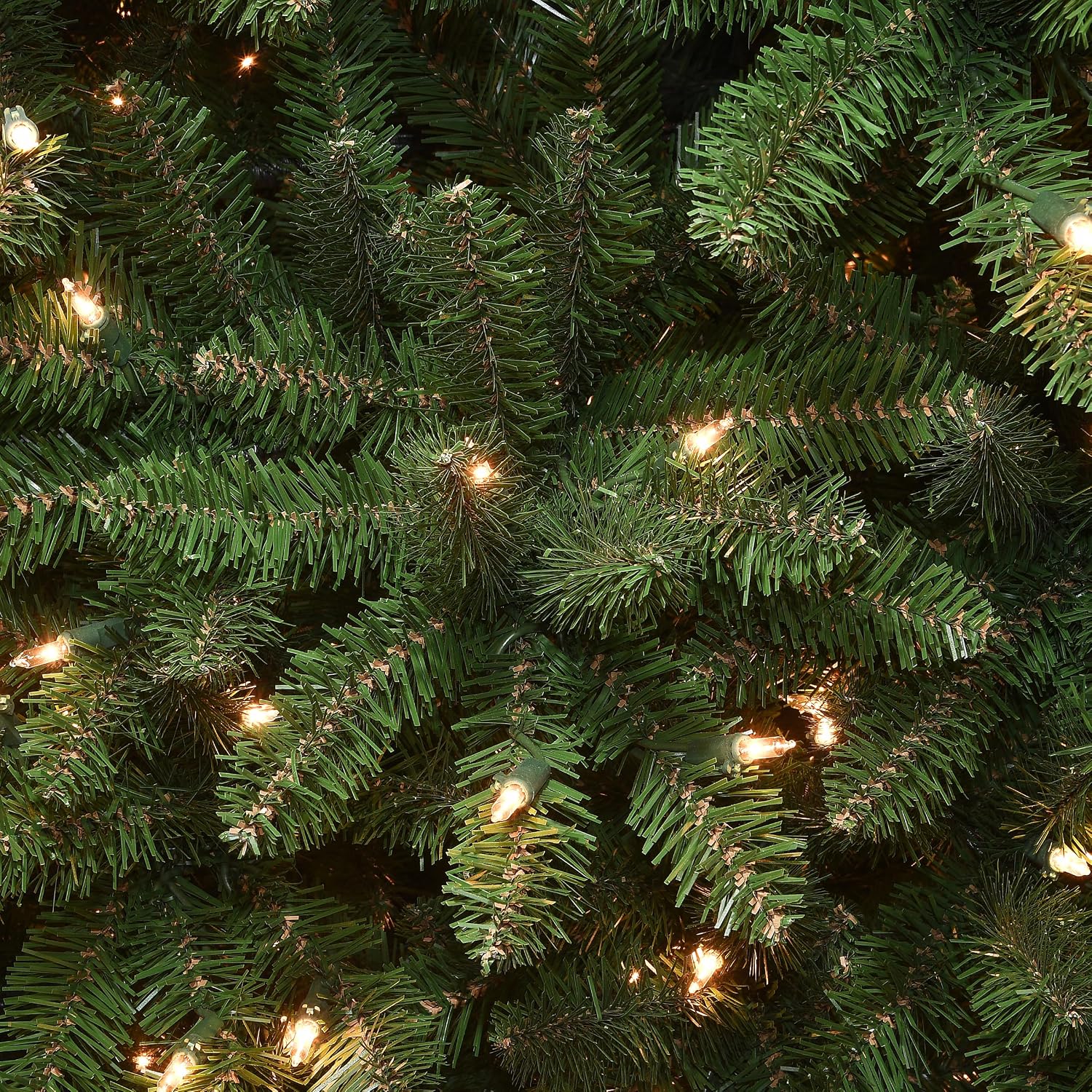 National Tree Company 7 ft Pre-Lit Kingswood Fir Slim Artificial Christmas Tree, 300 Warm White LED Lights, 892 Tips, Includes Stand