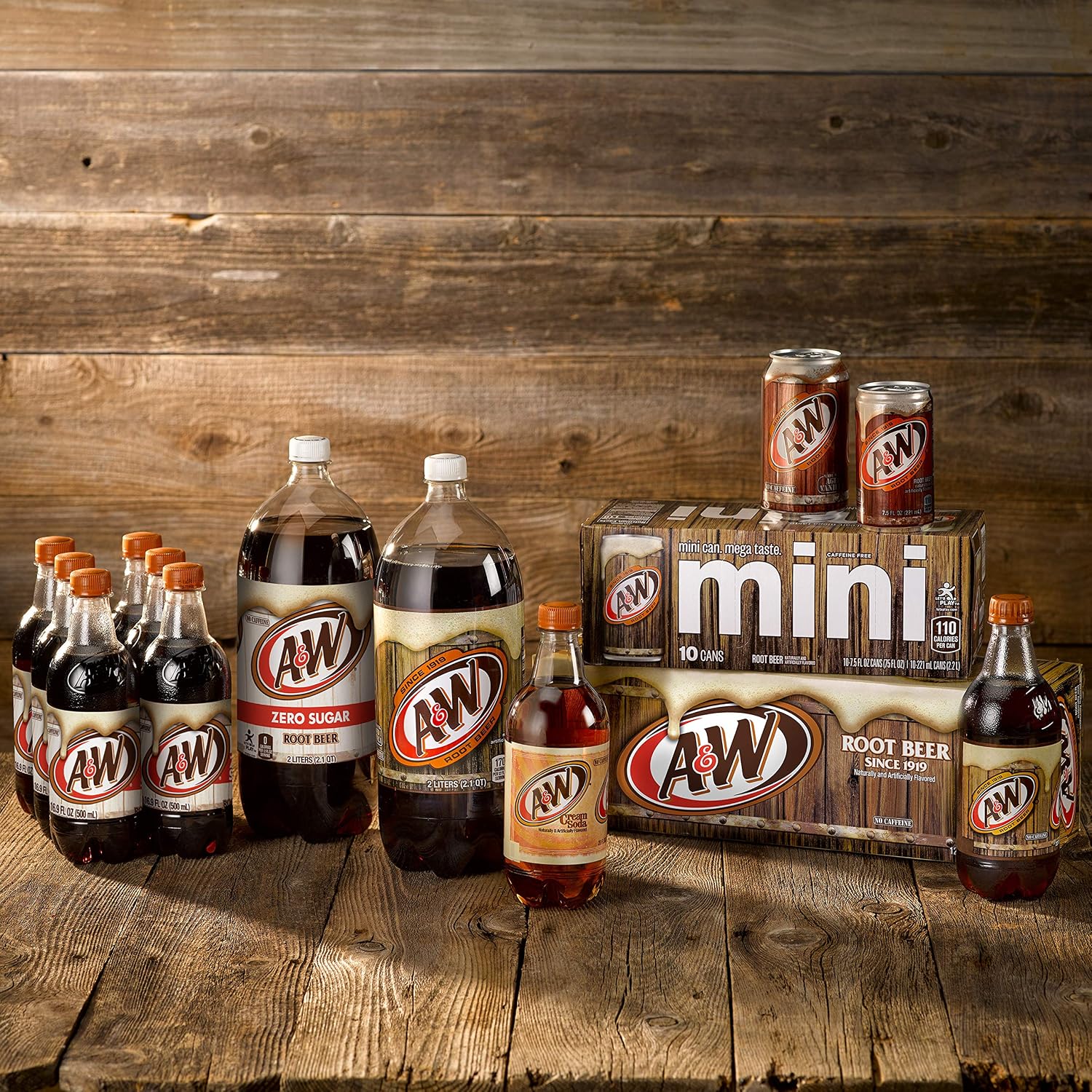 A&W Root Beer Soda, 12 fl oz cans, 12 pack