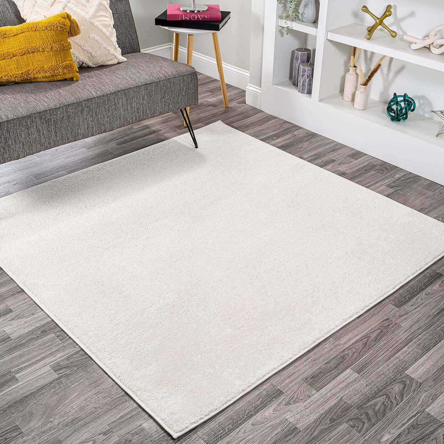 JONATHAN Y Haze Solid Low-Pile Brown Indoor Area Rug 8x10, Coastal, Bohemian, Minimalist, Classic, Easy-Cleaning for Living Room, Bedroom, Kitchen