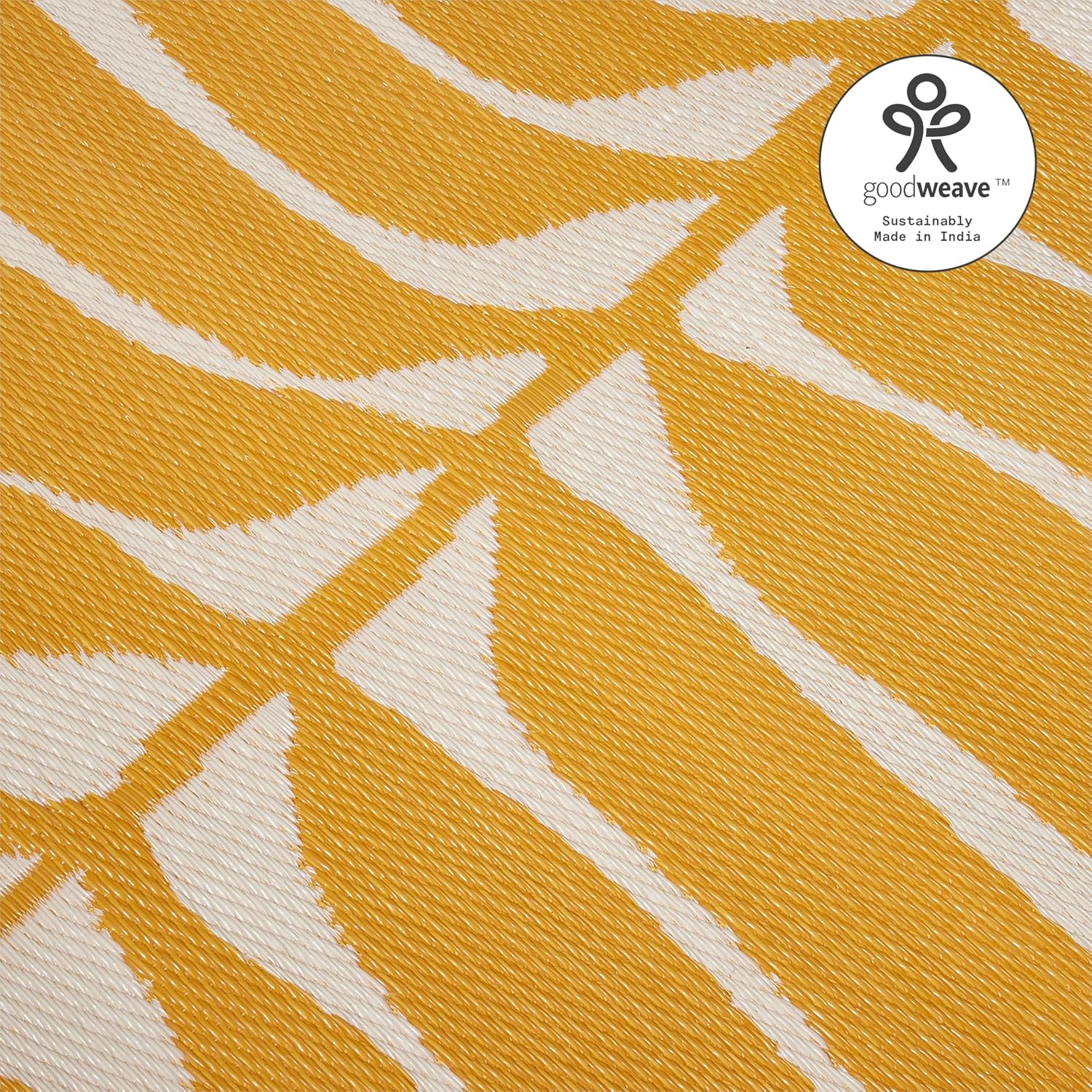 Fab Habitat Outdoor Rug - Waterproof, Fade Resistant, Crease-Free - Premium Recycled Plastic - Geo Tribal - Porch, Deck, Balcony, Mudroom