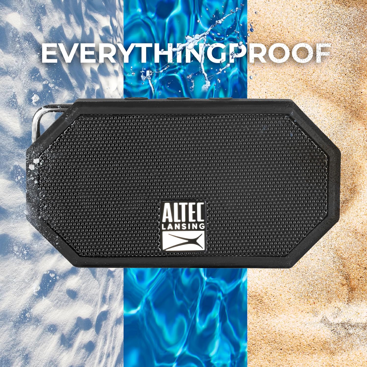 Altec Lansing Mini H2O - Waterproof Bluetooth Speaker, IP67 Certified & Floats in Water, Compact & Portable Speaker for Hiking, Camping, Pool, and Beach