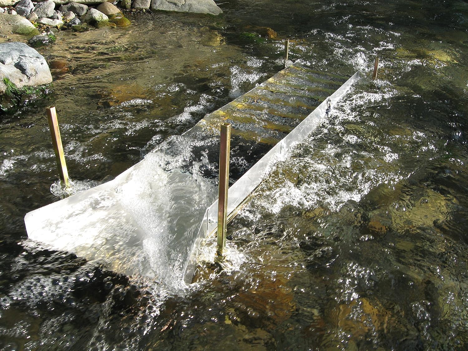 Self-Locking Backpacking Stream Sluice Box Combo with Stand