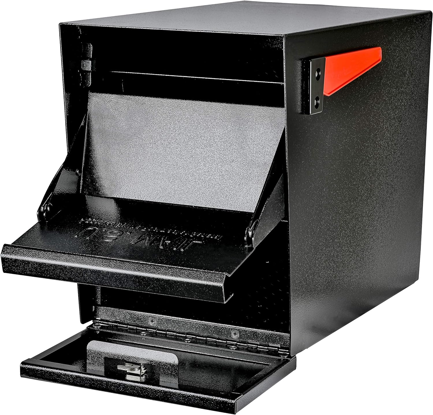 Mail Boss Package Master Locking Post Mount Package Mailbox, USPS Approved | Patented anti-pry lock, oversized package door