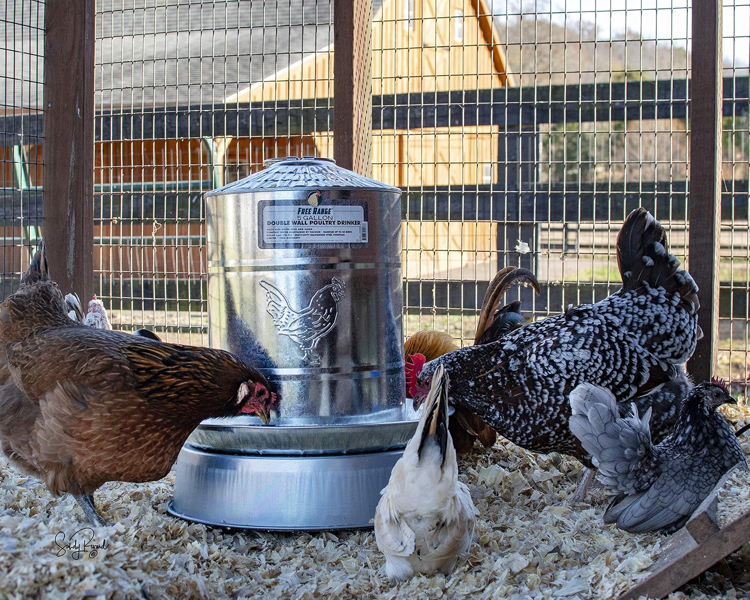 Harris Farms Heated Poultry Drinker Base for Chicken Waterers & Coops