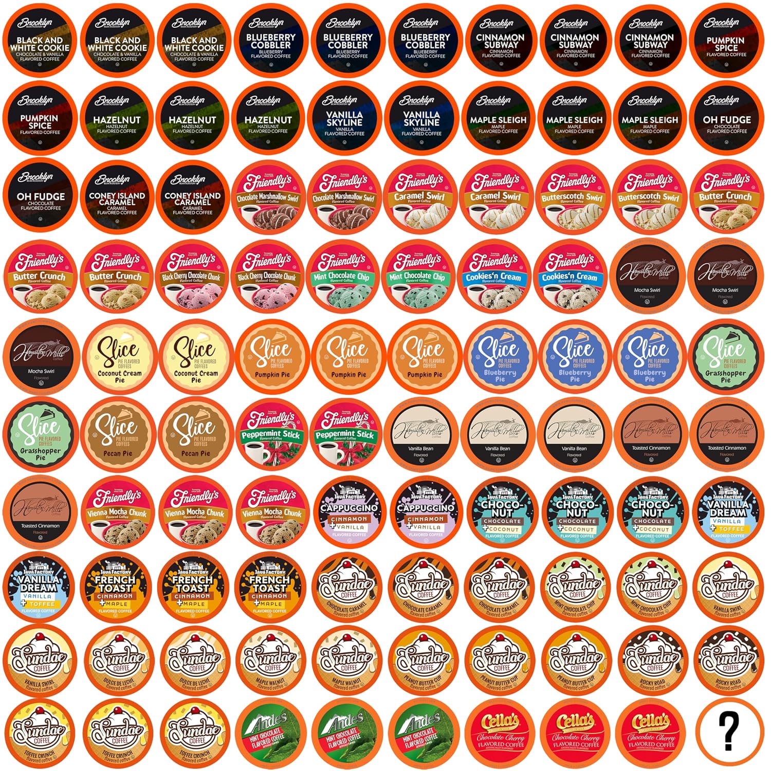 Two Rivers Coffee Flavored Coffee Pods Compatible with Keurig K Cup Brewers, Assorted Variety Pack Flavored Coffee, 40 Count
