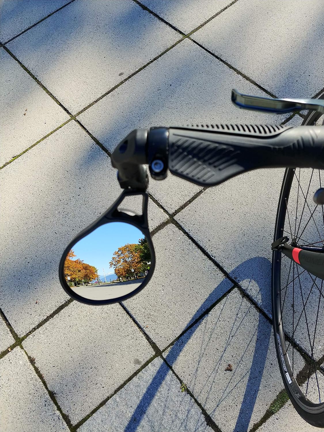 Hafny E13 Approved E-Bike Mirror, Large Surface Bar End Bike Mirror, HD Automotive Glass Bicycle Mirror, Safe Blast-Resistance Cycling Mirror