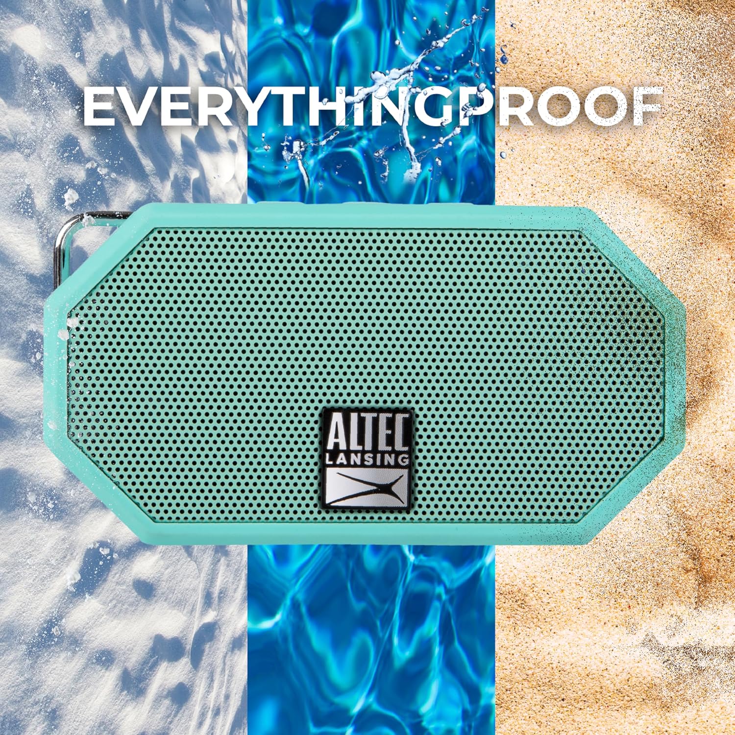 Altec Lansing Mini H2O - Waterproof Bluetooth Speaker, IP67 Certified & Floats in Water, Compact & Portable Speaker for Hiking, Camping, Pool, and Beach