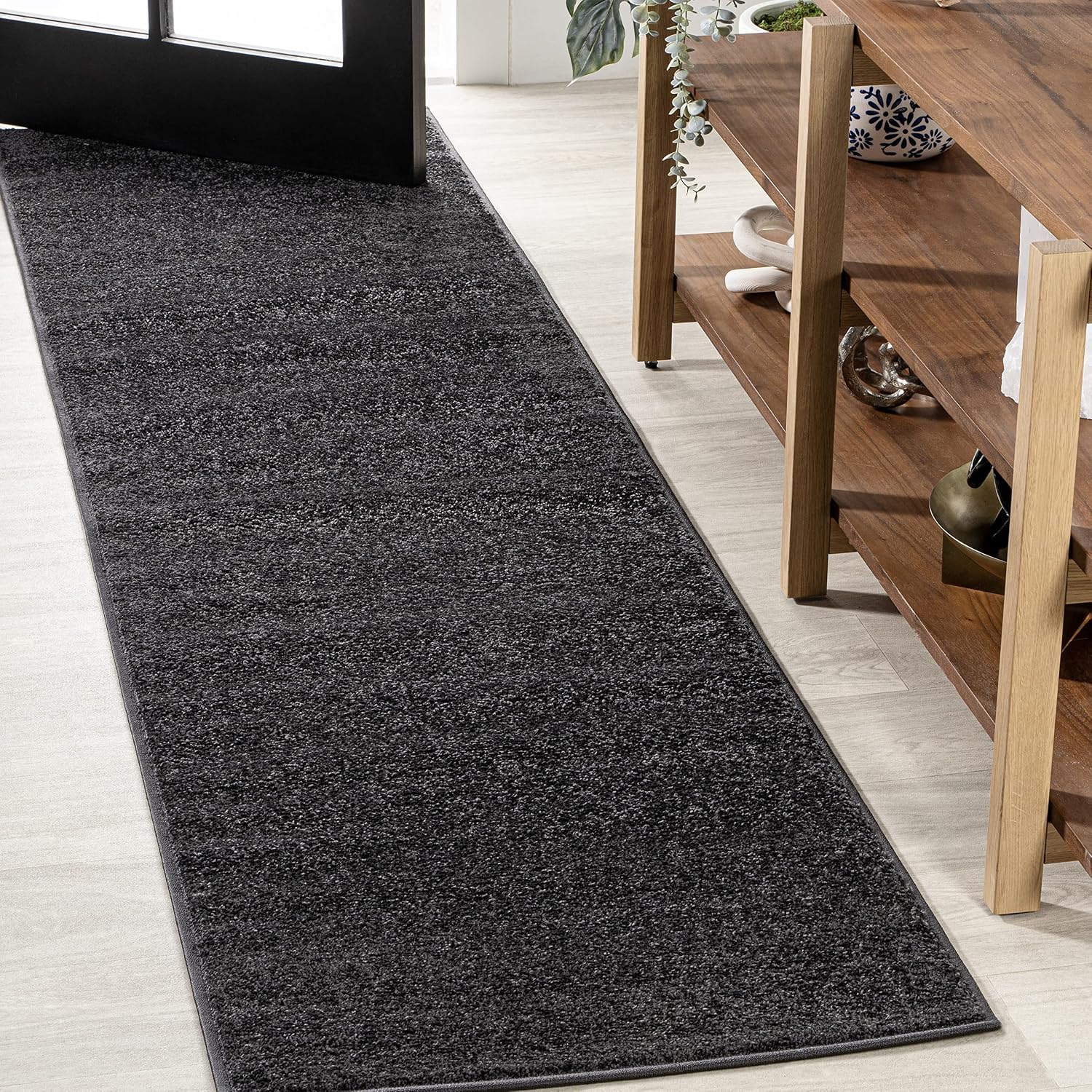 JONATHAN Y Haze Solid Low-Pile Brown Indoor Area Rug 8x10, Coastal, Bohemian, Minimalist, Classic, Easy-Cleaning for Living Room, Bedroom, Kitchen
