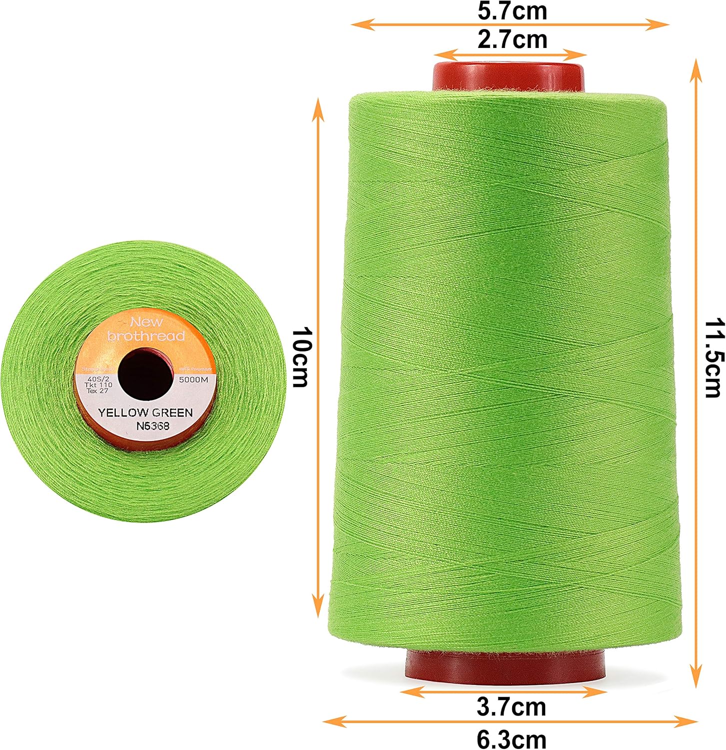 New brothread 4 Large Cones All Purpose Polyester Thread -Cream