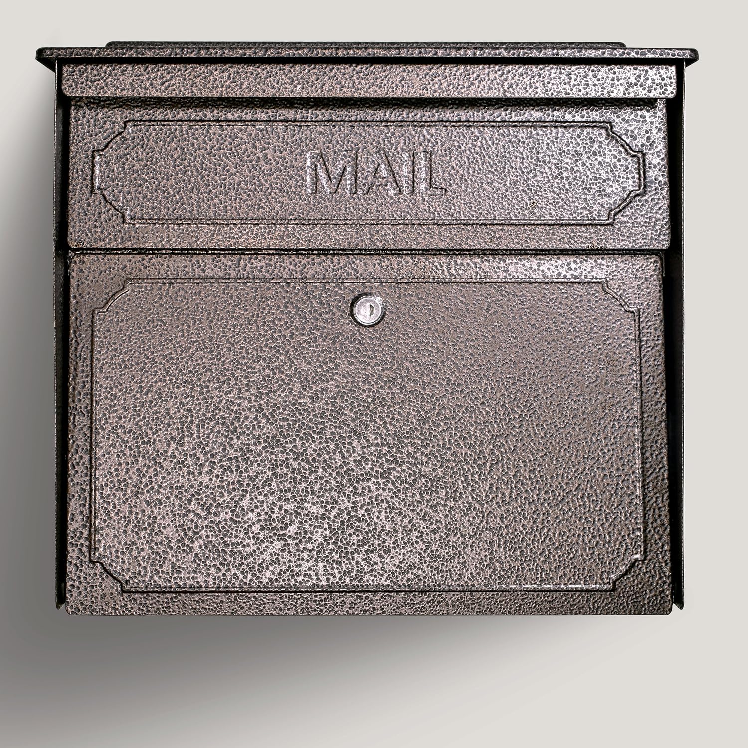 Mail Boss 7172 Townhouse Locking Security Wall Mount Mailbox, Black, Pack of 1 | Anti-pry locking door, classic stamped-panel design with decorative top cap, fixed slot fits envelopes and magazines.