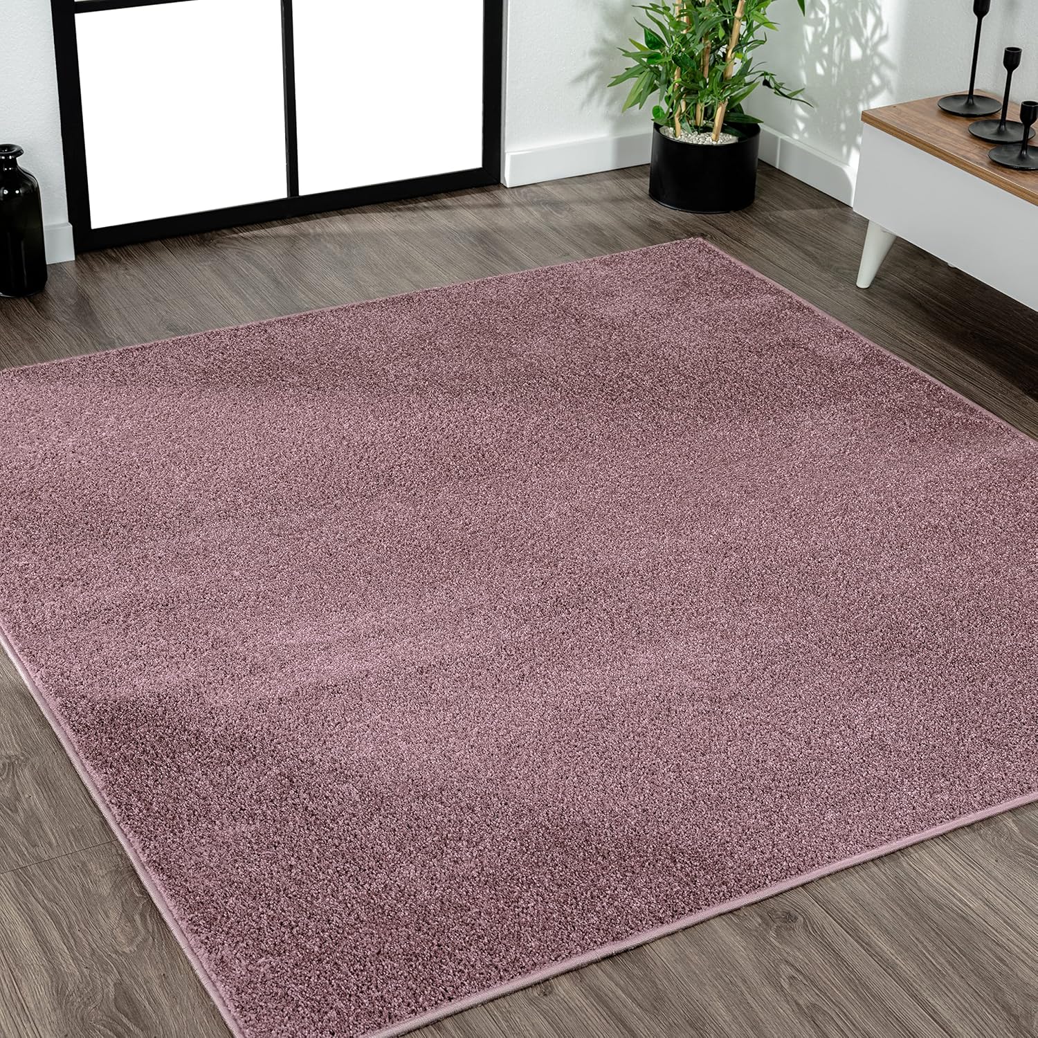 JONATHAN Y Haze Solid Low-Pile Brown Indoor Area Rug 8x10, Coastal, Bohemian, Minimalist, Classic, Easy-Cleaning for Living Room, Bedroom, Kitchen
