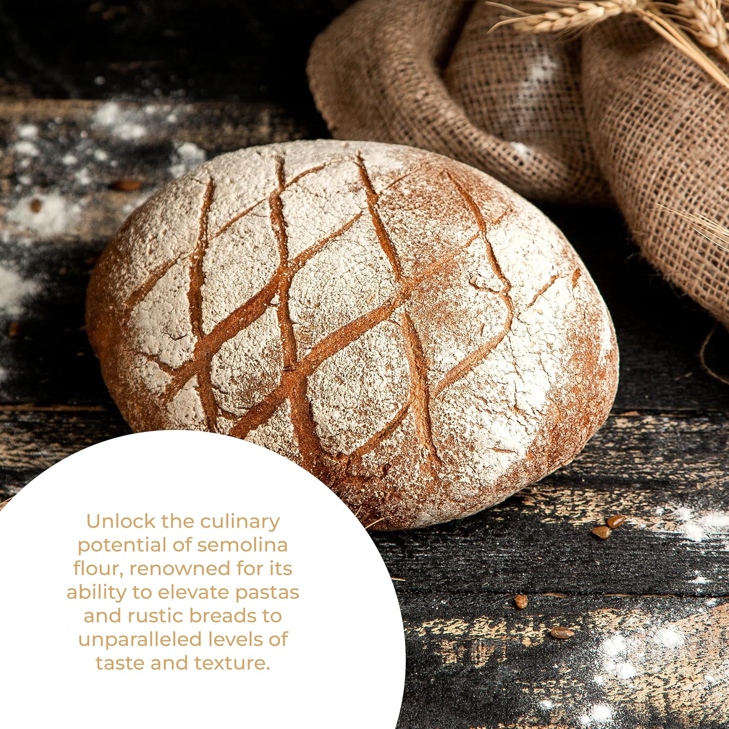 Antimo Caputo Italian Semolina 11 LBS (5kg), Fine Ground Semola Flour, Rimacinata for Fresh Pasta, Bread, Durum Wheat, Product of Italy