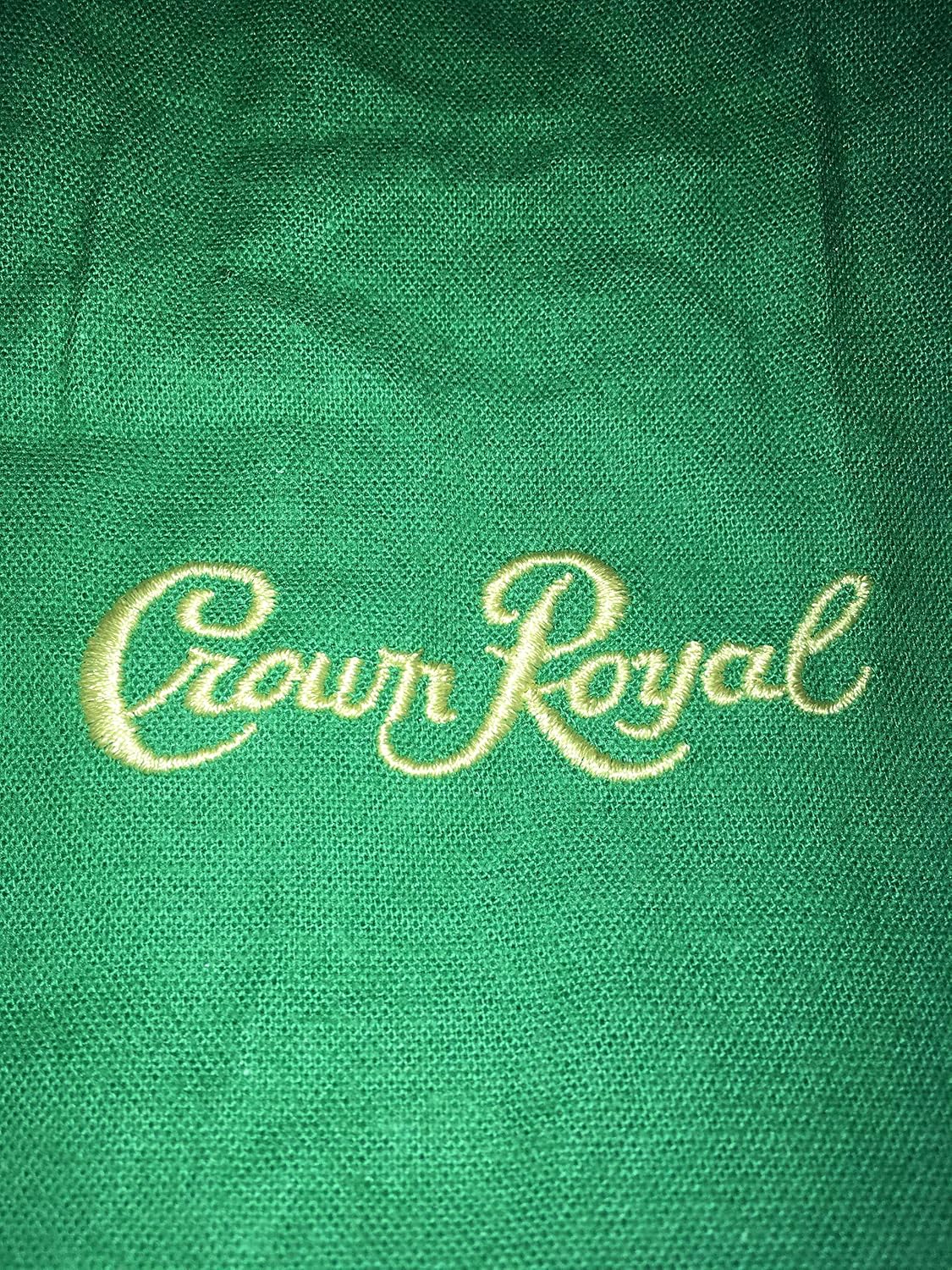 Pack of 10 Green Crown Royal Bags w/Gold Drawstrings from 1 Liter Bottles (9 inch x 5.5 inch) for Gift Bags