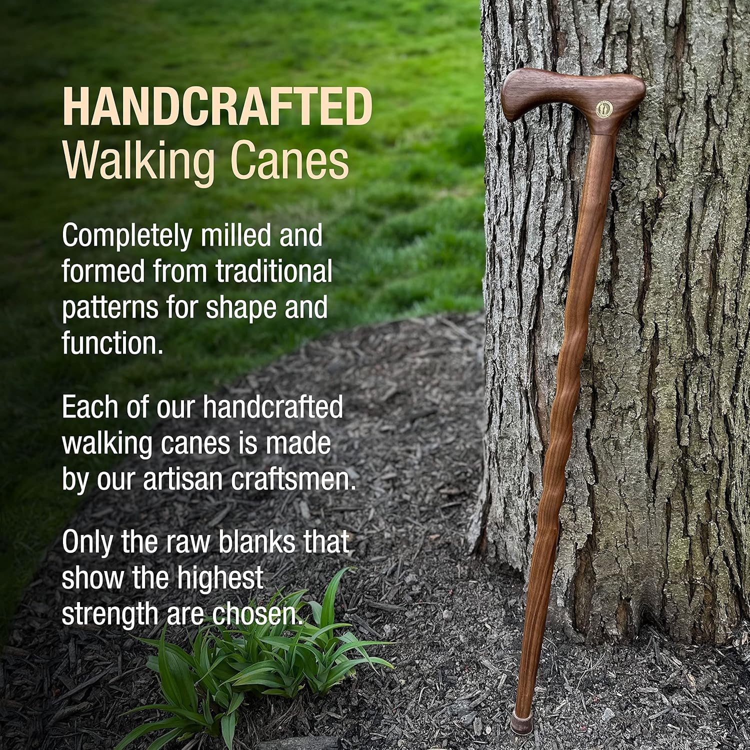 Brazos Handcrafted Wood Walking Cane, Twisted Cocobolo, Derby Style Handle, for Men & Women, Made in the USA, 37"