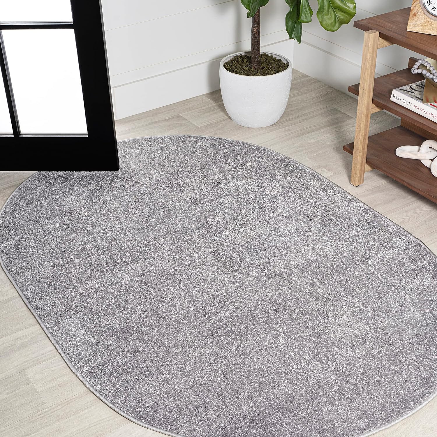 JONATHAN Y Haze Solid Low-Pile Brown Indoor Area Rug 8x10, Coastal, Bohemian, Minimalist, Classic, Easy-Cleaning for Living Room, Bedroom, Kitchen