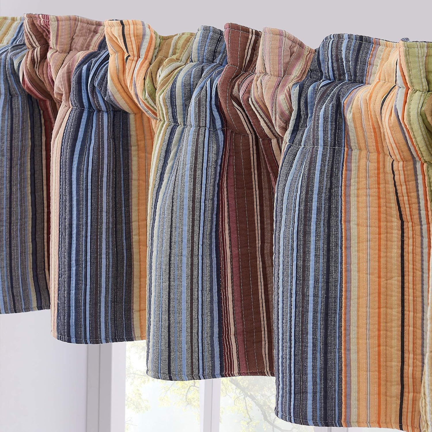 Greenland Home Katy Window Valance Red 84 W x 16 L