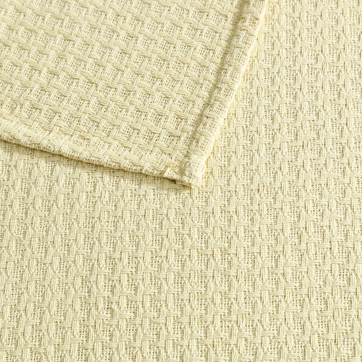 Grand Hotel Lightweight Full/Queen Blanket, 100% Cotton, Pearl Blue | All-natural yarn-dyed mercerized cotton is exceptionally durable, breathable and soft