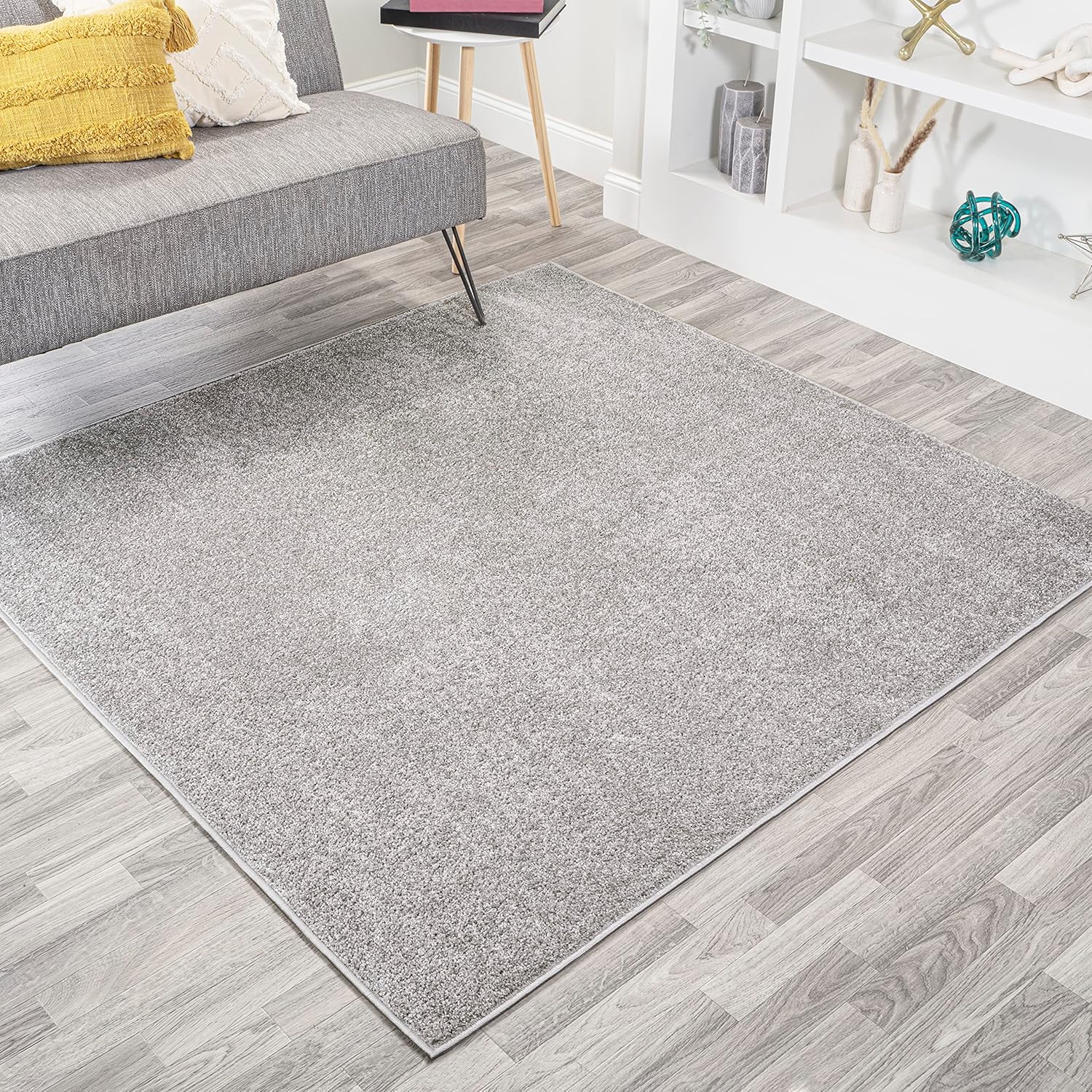 JONATHAN Y Haze Solid Low-Pile Brown Indoor Area Rug 8x10, Coastal, Bohemian, Minimalist, Classic, Easy-Cleaning for Living Room, Bedroom, Kitchen