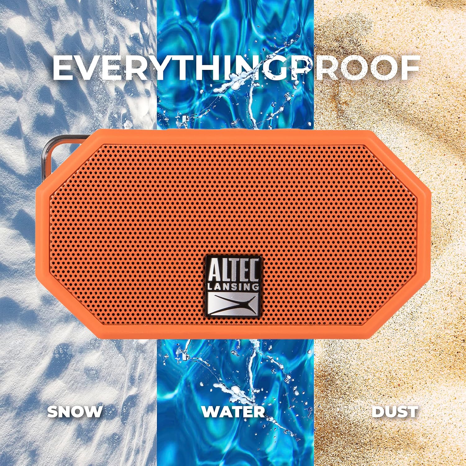Altec Lansing Mini H2O - Waterproof Bluetooth Speaker, IP67 Certified & Floats in Water, Compact & Portable Speaker for Hiking, Camping, Pool, and Beach