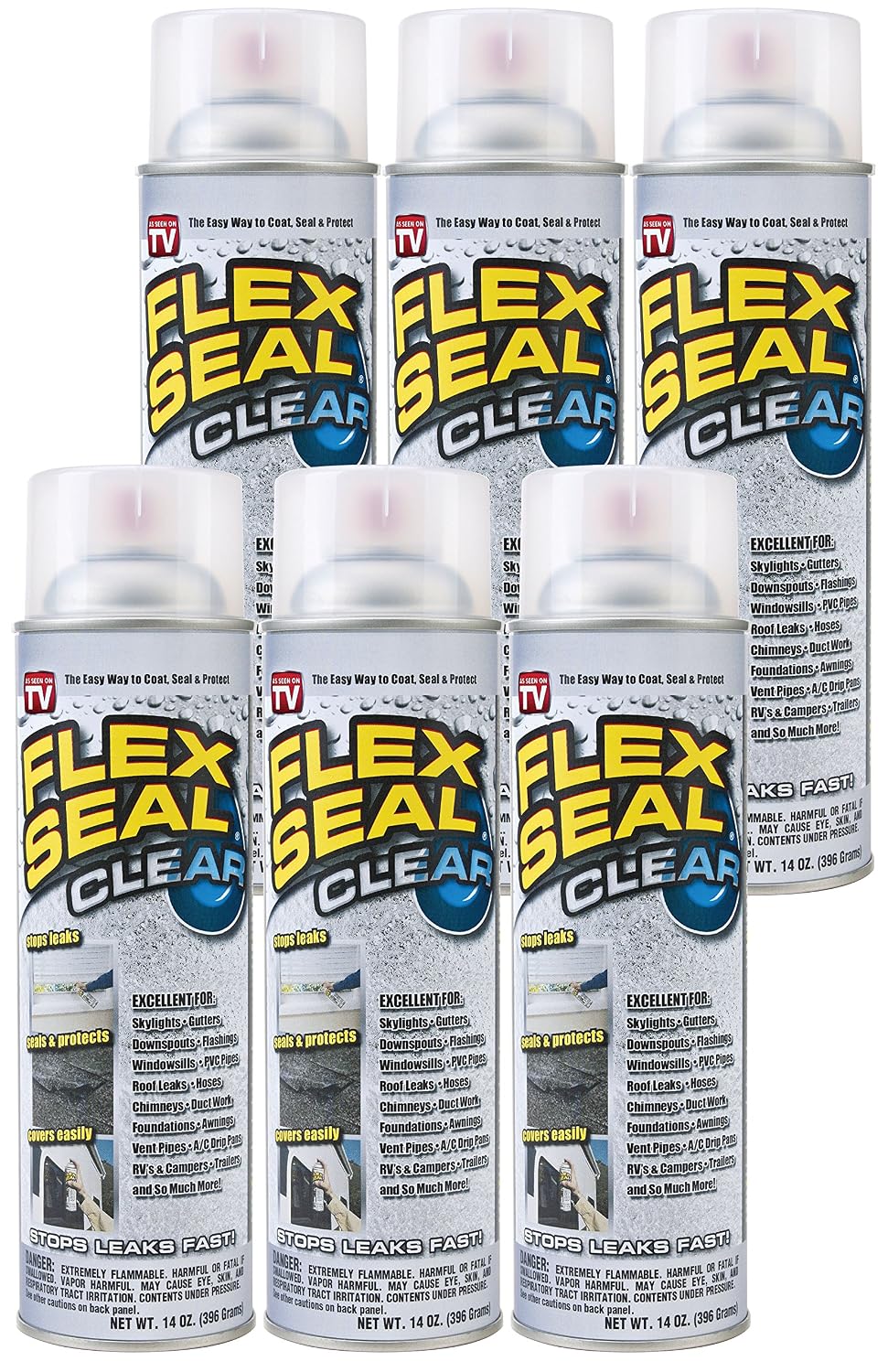 Flex Seal Clear - 6 cans