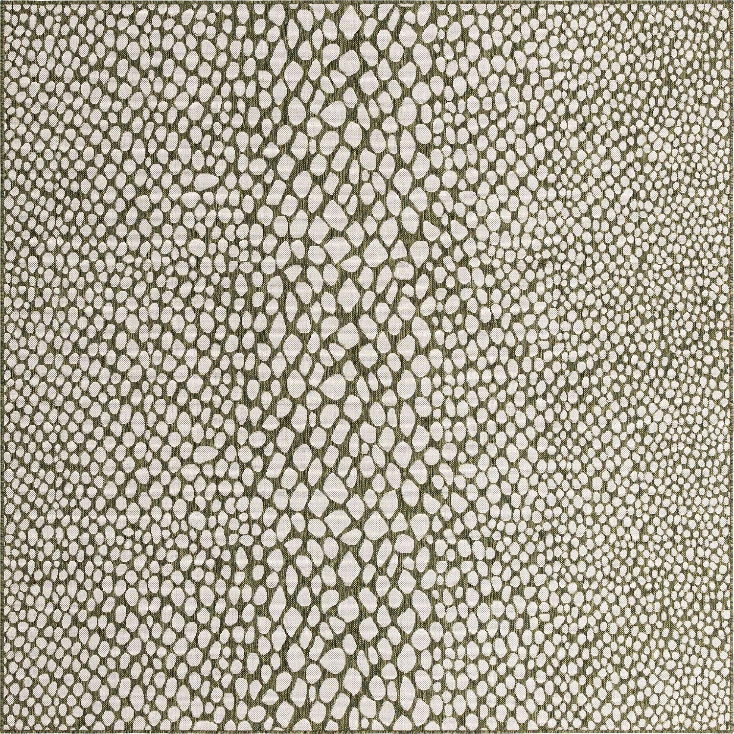 Unique Loom Outdoor Collection Area Rug - Cape Town (9' x 12' Rectangle, Blue/Ivory)