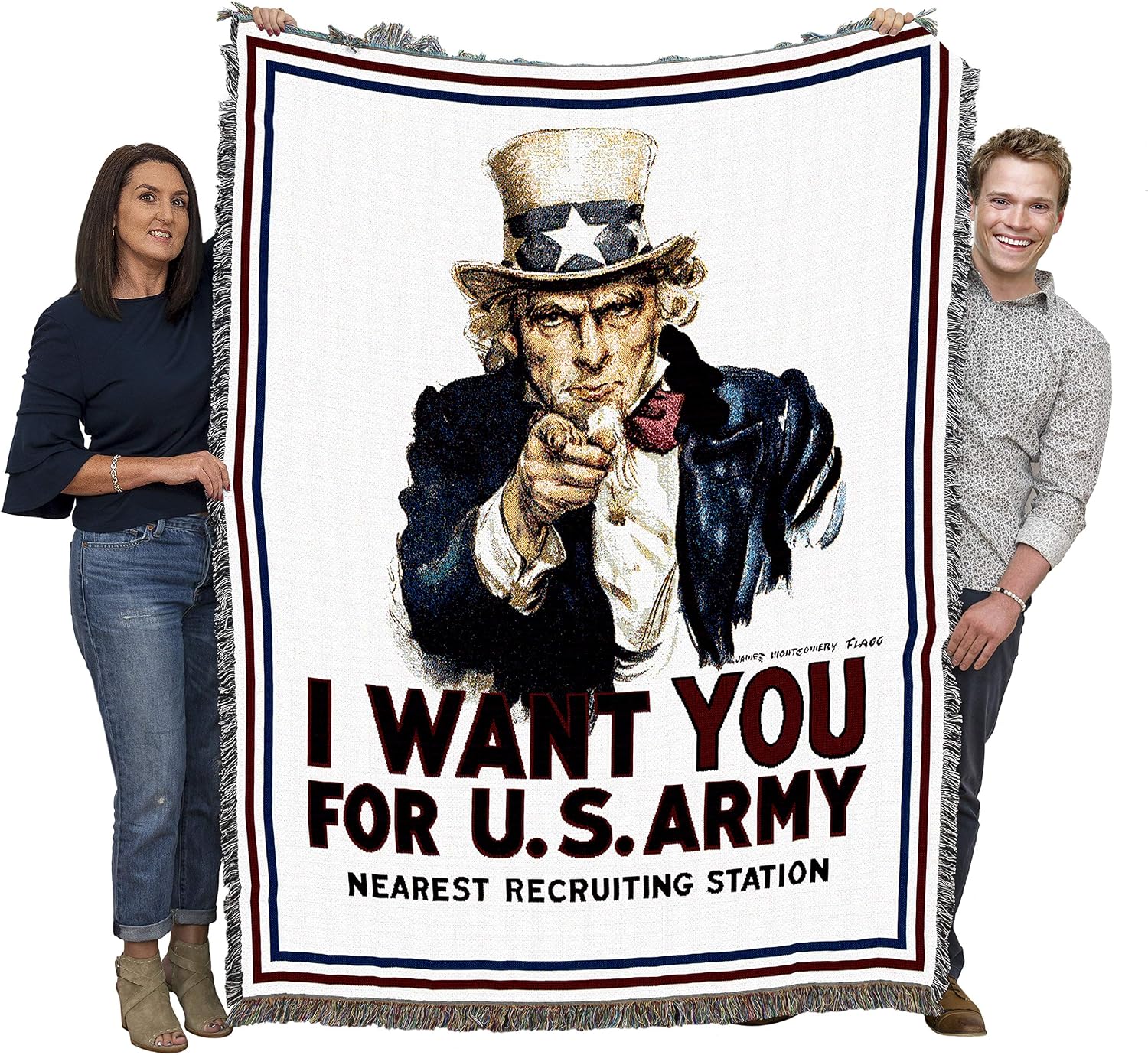 Pure Country Weavers US Army -Military Service Mark Seal Blanket Eagle - Gift Military Tapestry Throw Woven from Cotton - Made in the USA (72x54)