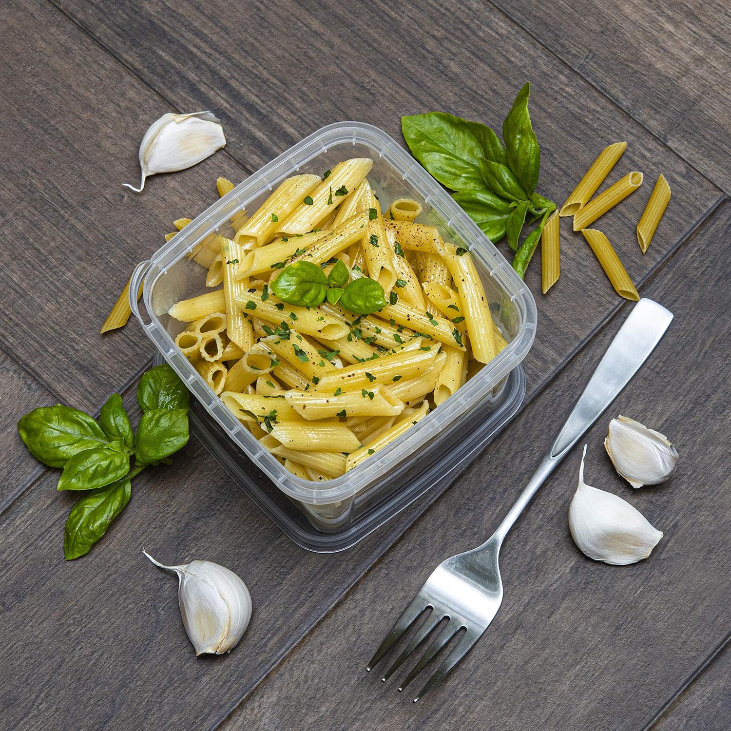 NYHI 32 oz 20 Pack Square Clear Deli Containers with Lids Disposable BPA Free Square Plastic Food Storage Containers with Lids Airtight for Meal