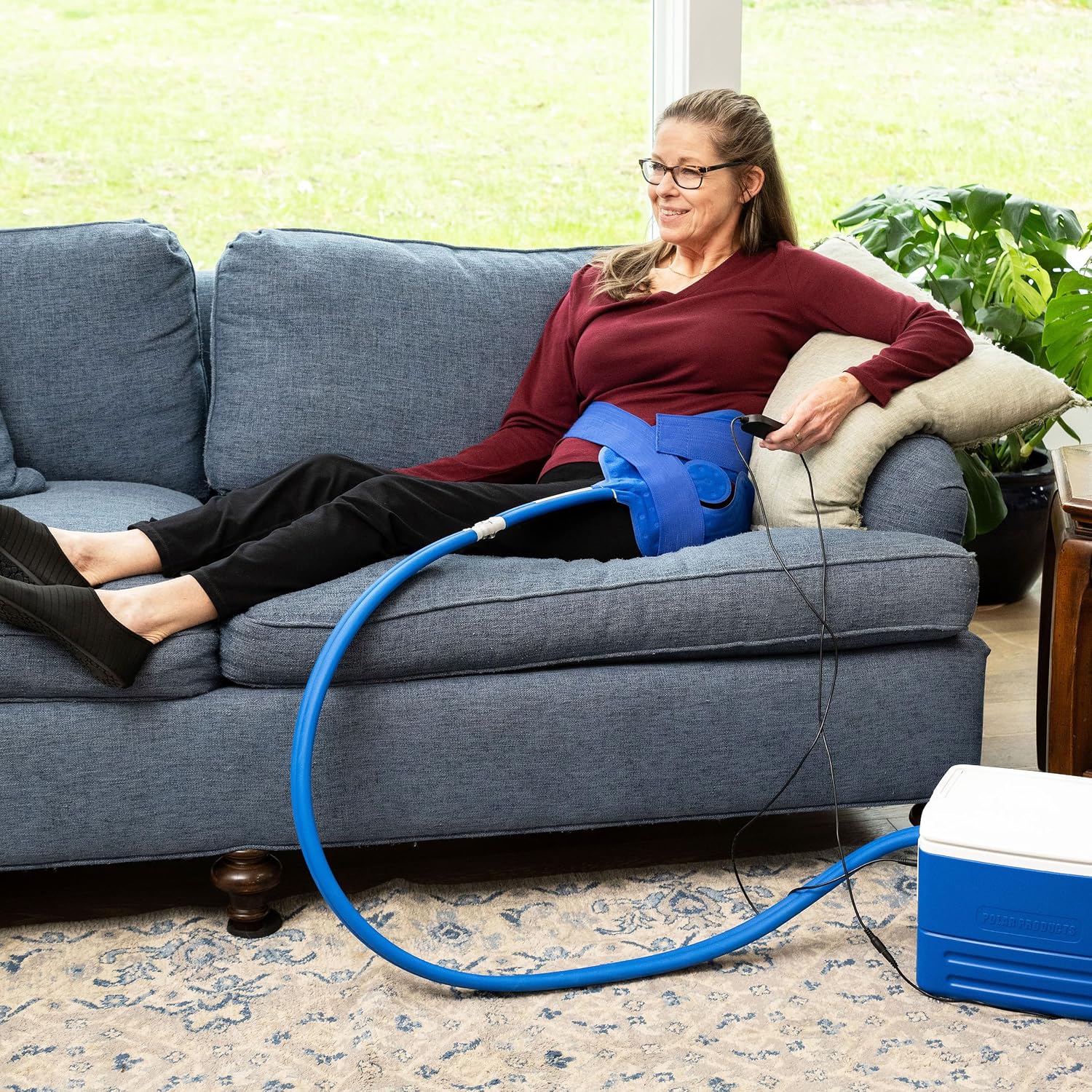 Polar Active Ice 3.0 | 9 QT Cold Therapy Ice Machine| Programmable Timer | 6 in 1 Universal Pad | Cryotherapy Pain Relief System | Ace Bandage Style Compression